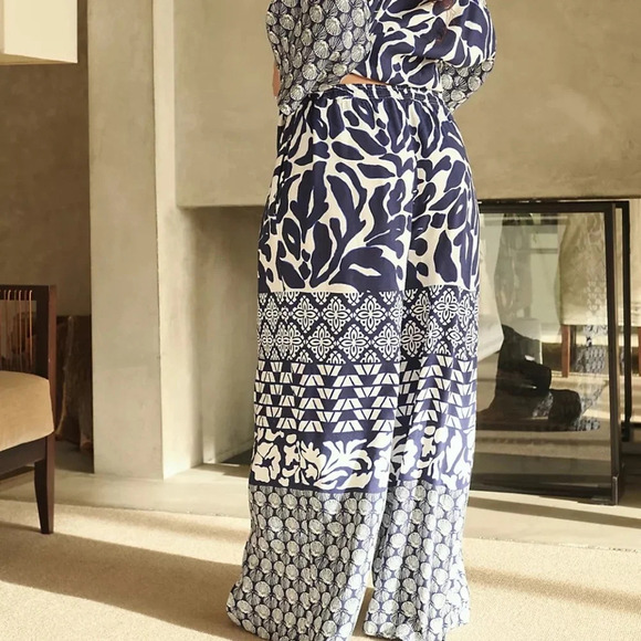 NWT Anthropologie Wide Leg  Linen Pants 1X - Picture 4 of 6